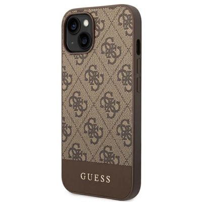 2. Etui Guess 4G Stripe Collection na iPhone 14 Plus / 15 Plus 6.7" - brązowe