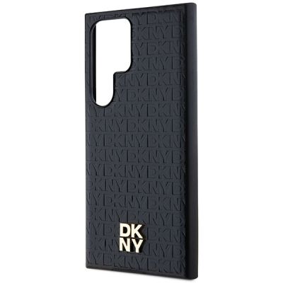 6. Etui DKNY Leather Pattern Metal Logo MagSafe na Samsung Galaxy S24 Ultra - czarne