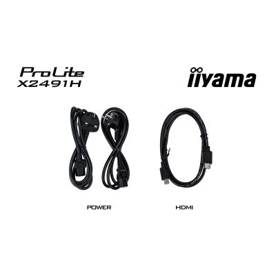 33. iiyama ProLite X2491H-B1 monitor komputerowy 60,5 cm (23.8") 1920 x 1080 px Full HD LCD Czarny
