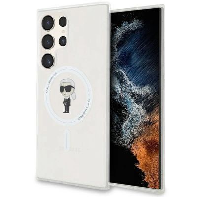 Etui Karl Lagerfeld IML Ikonik MagSafe na Samsung Galaxy S24 Ultra - przezroczyste