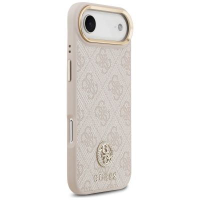 4. Etui Guess 4G Strass Logo MagSafe na iPhone Air - różowe