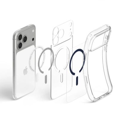 6. Etui Spigen Ultra Hybrid MagSafe na iPhone 18 Pro Max / 17 Pro Max - przezroczysto-granatowe