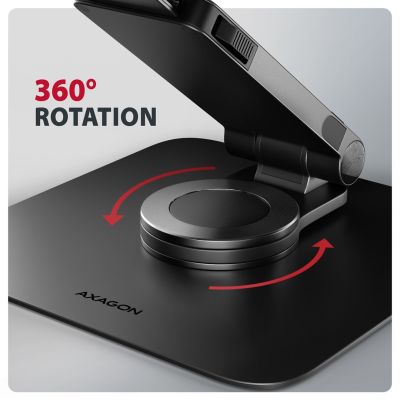 11. Axagon STND-LRB Laptop-Ständer, 360° drehbar, Doppelgelenk, verlängerbar Podstawka pod notebooka i tablet Czarny 43,9 cm (17.3")