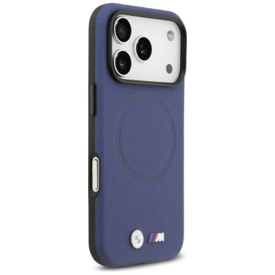 4. Etui BMW M FW Metal Logo MagSafe na iPhone 17 Pro - granatowe