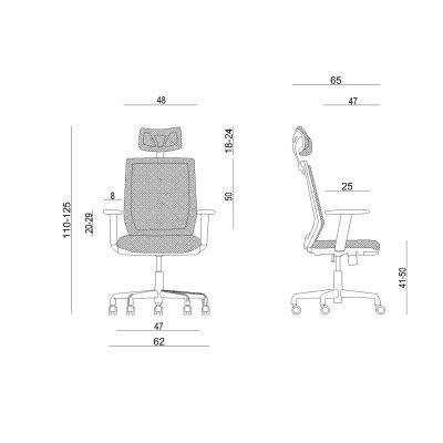 3. Ergonomiczny fotel biurowy ESTA czarny