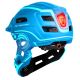 4. Kask rowerowy fullface dziecięcy Wozinsky z tylną lampką USB 52-56 cm - niebieski