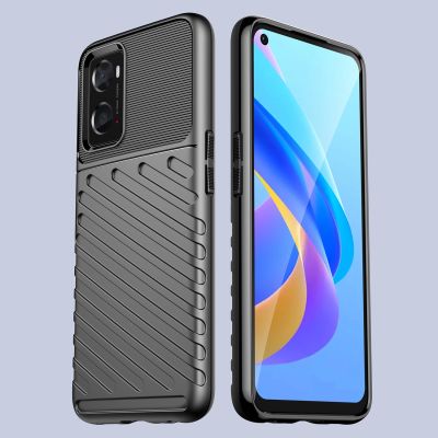 5. Thunder Case elastyczne pancerne etui pokrowiec Oppo A76 / Oppo A36 / Realme 9i czarny