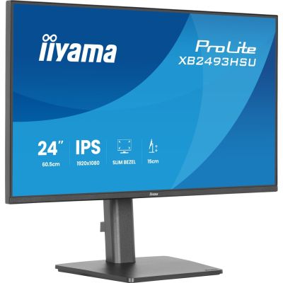 5. iiyama ProLite XB2493HSU-B1 monitor komputerowy 60,5 cm (23.8") 1920 x 1080 px Full HD LED Czarny