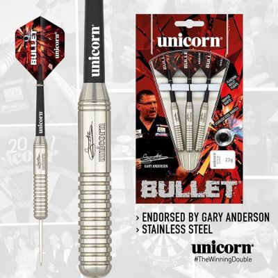 5. Rzutki steel tip Unicorn Bullet Stainless Steel - Gary Anderson 21g:27523|23g:27524|25g:27525