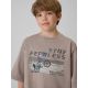 3. T-shirt loose z nadrukiem chłopięcy 4F 4FJRSS26TTSHM4279-25S