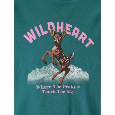 7. T-shirt regular z nadrukiem dziewczęcy 4F 4FJKAW26TTSHF4428-46S