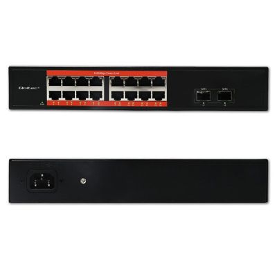 6. Qoltec Przełącznik sieciowy SWITCH Gigabit Ethernet | 16x RJ45 | 2x SFP | 1000 Mb/s