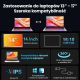 5. EXTRALINK SMART LIFE 14" 2-SCREEN MONITOR FOR LAPTOPS 12" TO 17.3"