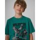3. T-shirt regular z nadrukiem chłopięcy 4F 4FJKAW26TTSHM4455-46S
