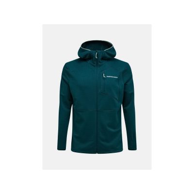 Bluza męska PEAK PERFORMANCE M Trail Polartec Power Grid Zip Hood kolor zielony