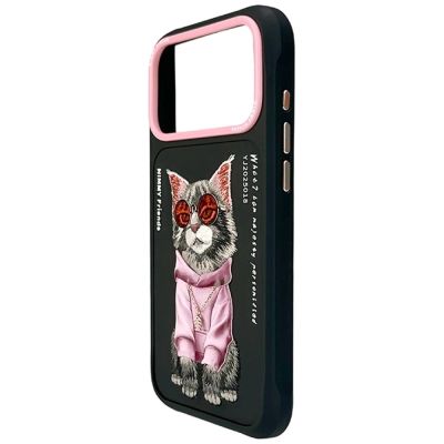 3. Etui Nimmy Glasses Cool Cat na iPhone 17 Pro Max - czarne