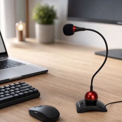 9. Mikrofon Esperanza Chat Desktop EH130 (kolor czerwony)