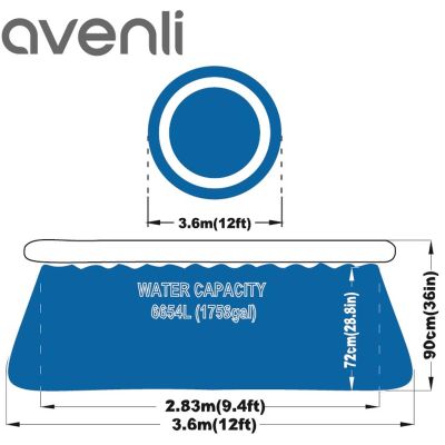 2. BASEN ROZPOROWY Z DMUCHANYM KOŁNIERZEM 360x90CM 17795