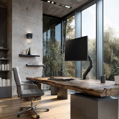 8. MACLEAN UCHWYT REGULOWANY DO MONITORA ZE SPRĘŻYNĄ GAZOWĄ MC-906