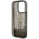 7. Etui Guess Liquid Glitter Gold Stripes na iPhone 15 Pro - czarne