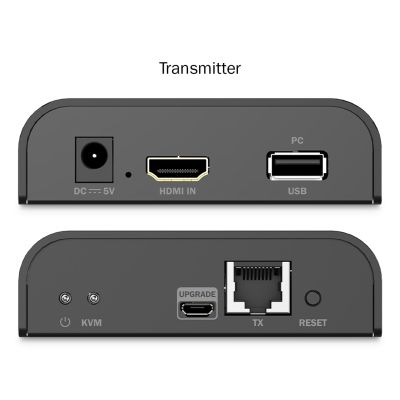 2. Przedłużacz (extender) po skrętce kat.6 HDMI 4K/60Hz z KVM USB 2.0 przez IP 1G lub do 120m/200m, max. 253 odbiorniki, ekran dotykowy - zestaw