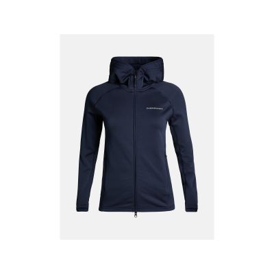 7. Bluza Peak Performance W Chill Light Zip Hood - granatowy