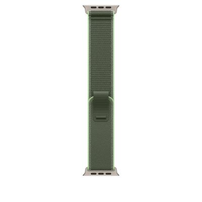 Zegarek Apple Watch 49mm Green/Neon Trail Loop M/L - Natural Titanium Finish