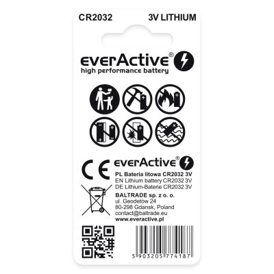 2. EVERACTIVE BATERIE LITOWE MINI CR2032 BLISTER 2SZT. CR20322BL