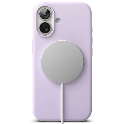 5. Etui Ringke Silicone Magnetic MagSafe na iPhone 17 - fioletowe