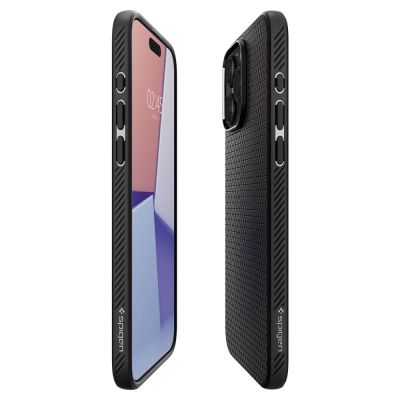 8. Etui Spigen Liquid Air na iPhone 15 Pro - czarny mat