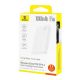 8. Powerbank Baseus EnerFill FP11 10000mAh 15W z białym kablem USB-C 20V/3A 30cm - biały