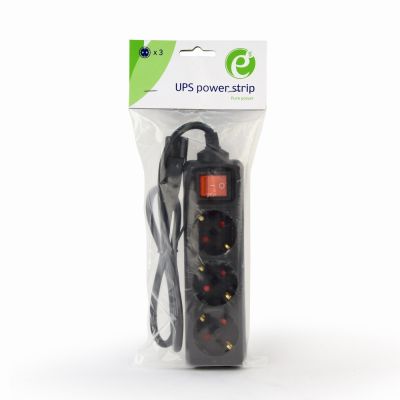 6. ENERGENIE LISTWA ZASILAJĄCA DO UPS C14, 3X SCHUKO, 16A, CABLE 0.6M