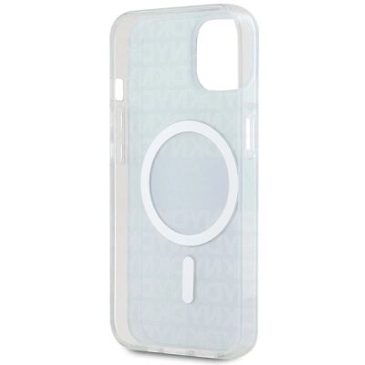 7. Etui DKNY IML Mono & Stripe MagSafe na iPhone 15 / 14 / 13 - czarne