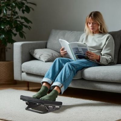25. MACLEAN PODNÓŻEK ERGONOMICZNY PŁYNNIE REGULOWANY KĄT NACHYLENIA Z PODUSZKĄ MC-460