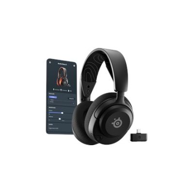 13. Seria SteelSeries | Zestaw słuchawkowy do gier | Arctis Nova 5 | Łączność Bluetooth | Nauszne | Mikrofon | Redukcja szumów | Łączność bezprzewodowa | Czarny