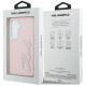 8. Etui Karl Lagerfeld Grained Signature Metal Resin Logo na Samsung Galaxy S26 - różowe