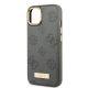 6. Etui Guess Peony Logo Plate MagSafe na iPhone 13 - szare