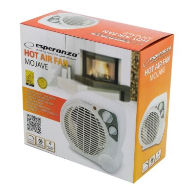 4. Termowentylator Esperanza Mojave EHH002 (2000W; 3 stopnie grzania; kolor biały)