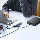 8. Hub USB-A/USB-C Baseus UltraJoy Series 4xUSB-A 3.0 1xUSB-C 5V - szary