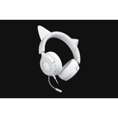 3. Zestaw słuchawkowy Razer Gaming | Kraken Kitty V3 X | Przewodowe | Nauszne | Mikrofon | Biały
