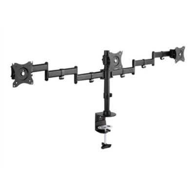 8. Stojak biurkowy potrójny (zacisk) 3xLCD max. 27"max. 8kg uchylno-obrotowy 360° (PIVOT)