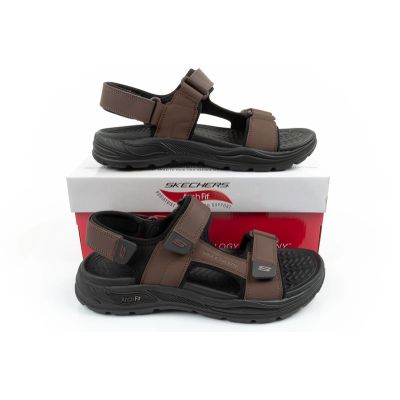9. Skechers buty sandały męskie Arch Fit zapinane na rzepy na lato