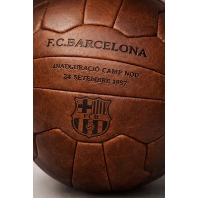 7. FC Barcelona piłka nożna retro Camp Nou oficjalna licencjonowana skóra naturalna B1048