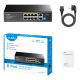 7. Switch CUDY FS1010PG 8-Port 10/100M PoE+ 120W 2xGbE Uplink