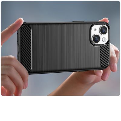 5. Carbon Case etui iPhone 14 Plus elastyczny żelowy pokrowiec na tył plecki czarny