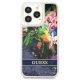 3. Etui Guess Flower Liquid Glitter na iPhone 13 Pro Max - niebieskie