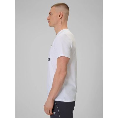 5. T-shirt regular z nadrukiem męski 4F 4FRAW25TTSHM3611-10S