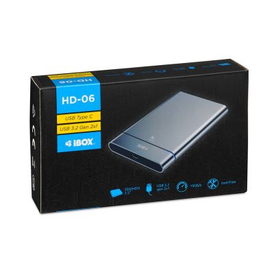 2. OBUDOWA I-BOX HD-06 ZEW. 2,5" USB 3.2 GEN.2 10GB/S
