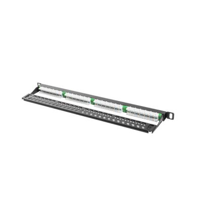 4. Patch panel Lanberg PPU5-0024-B (0.5U; 19"; kat. 5e; UTP; 24xRJ-45)