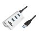 2. LogiLink CR0045 huby i koncentratory USB 3.2 Gen 1 (3.1 Gen 1) Type-A 5000 Mbit/s Srebrny